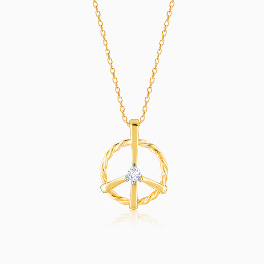 Gold Eternal Peace Diamond Pendant
