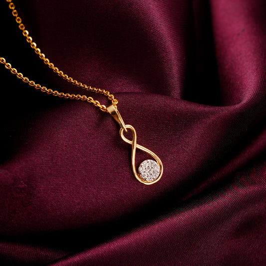 Gold Endless Elegance Diamond Pendant