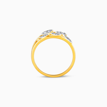 Gold Leafy Love Diamond Ring