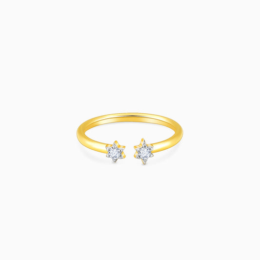 Gold Twinkling Star Diamond Ring