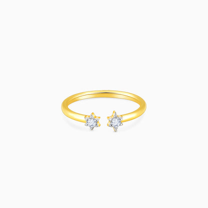 Gold Twinkling Star Diamond Ring