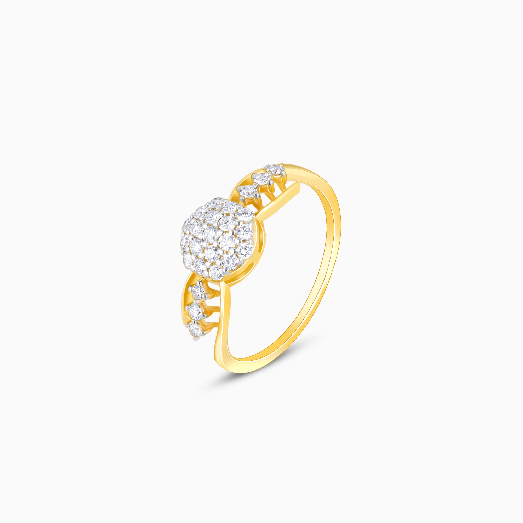 Buy Gold V Shaped Dainty Designer Ring - Joyalukkas