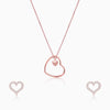 Rose Gold Heart Set