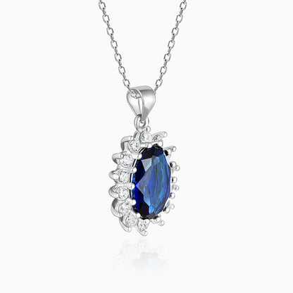 Silver Blue Beam Pendant