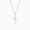 Silver Blessed Holy Cross Pendant with Link Chain