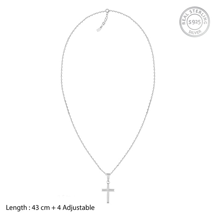 Simple Sterling Silver Cross Necklace, 1 Cross Pendant, Religious Jewelry  Gift, 925 Sterling Silver Cross, Plain Cross - Etsy Israel
