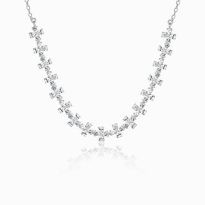 Silver Bedstraw Flower Necklace