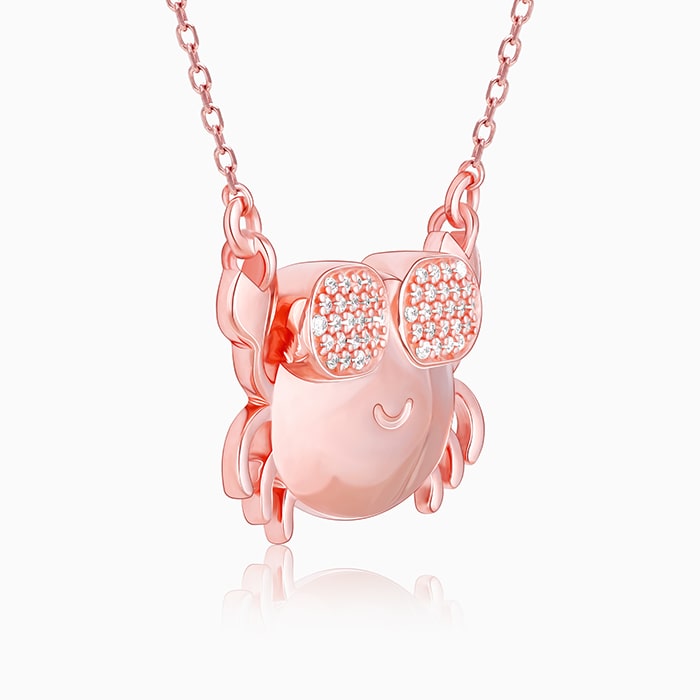 Rose Gold Crab Necklace