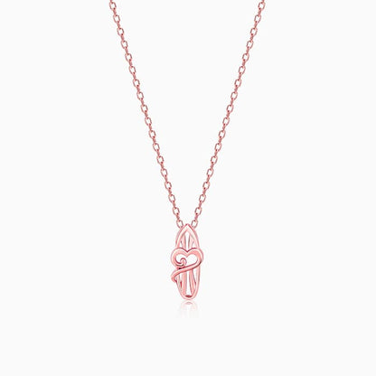 Rose Gold Tripundra Om Pendant with Link Chain