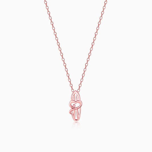 Rose Gold Tripundra Om Pendant with Link Chain