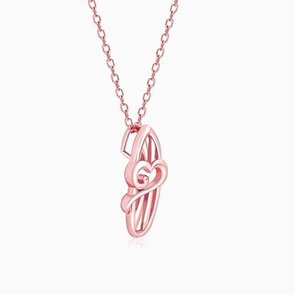 Rose Gold Tripundra Om Pendant with Link Chain