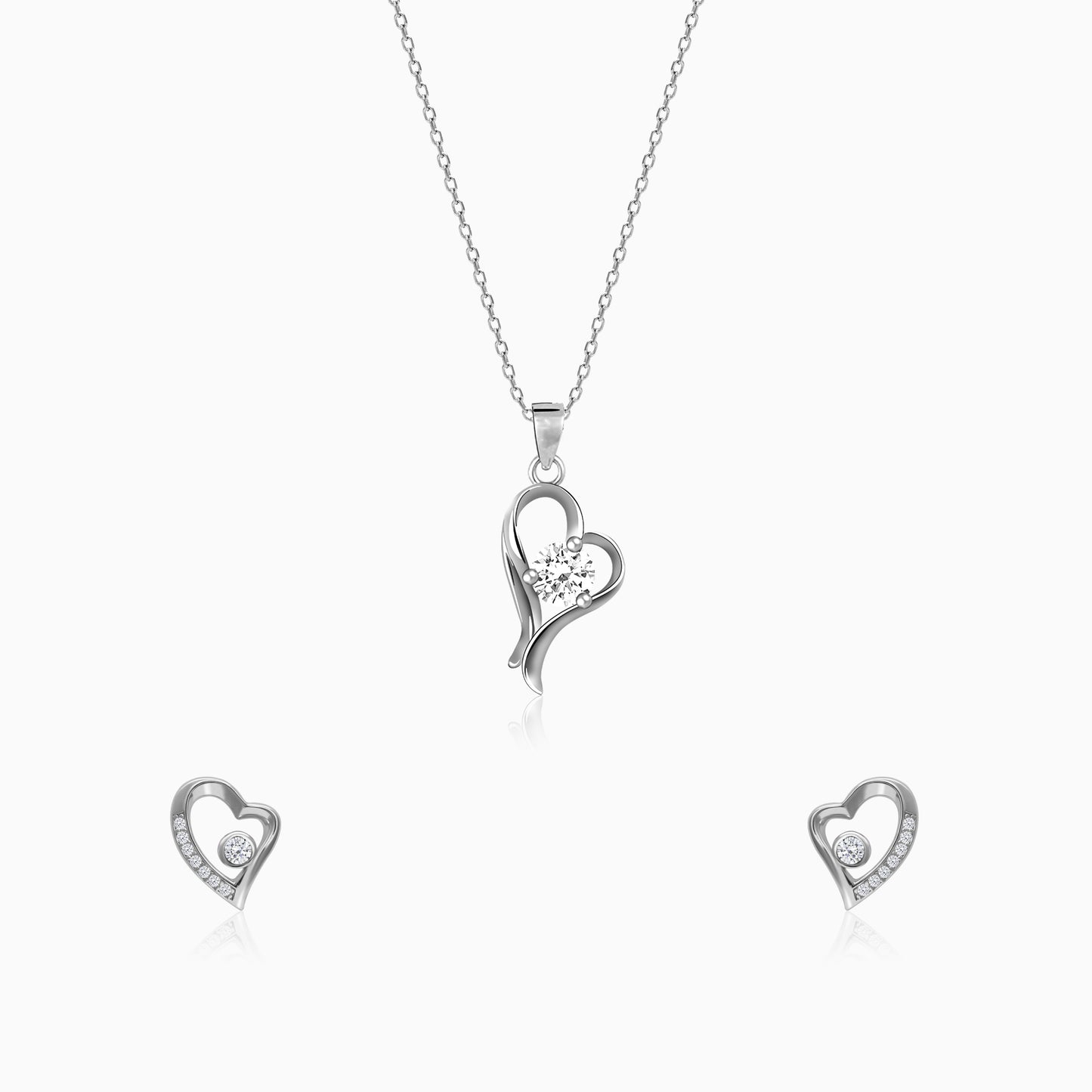 Silver Heart Me Set of Two