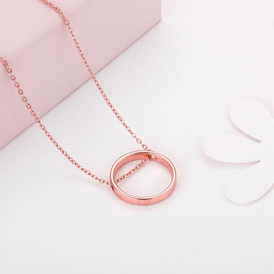 Rose Gold Circle Necklace