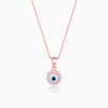 Rose Gold Studded Evil Eye Pendant