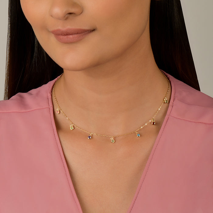 Heart Charm Lock Necklace with Diamonds - 14k Solid Gold - Oak & Luna