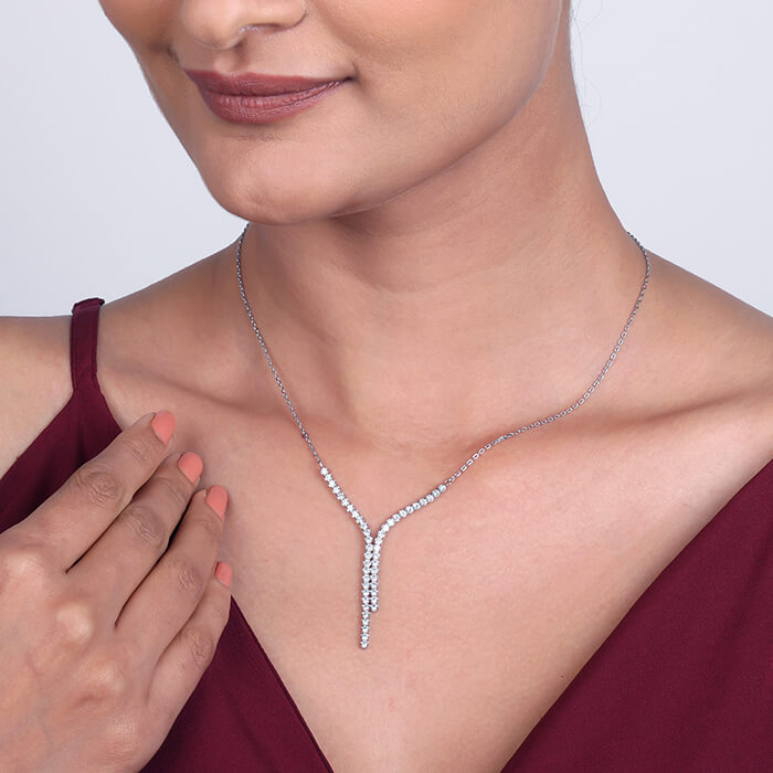 Silver Collide Necklace - view 2