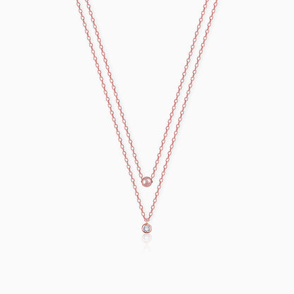 Rose Gold Classic Layered Necklace