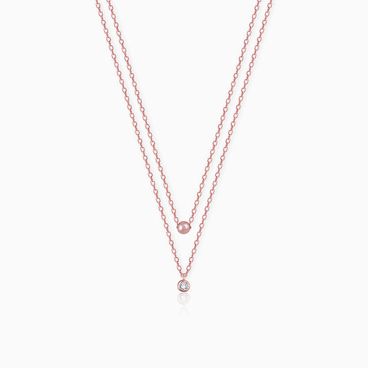 Rose Gold Classic Layered Necklace