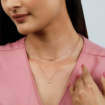 Rose Gold Classic Layered Necklace