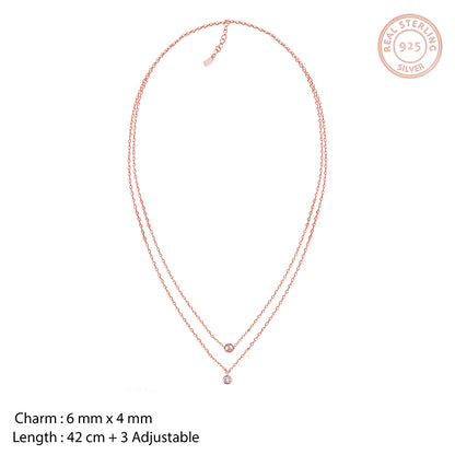 Rose Gold Classic Layered Necklace