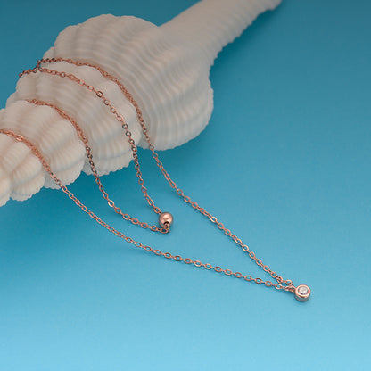 Rose Gold Classic Layered Necklace