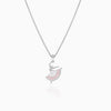 Silver Dancing Ballerina Pendant with Box Chain