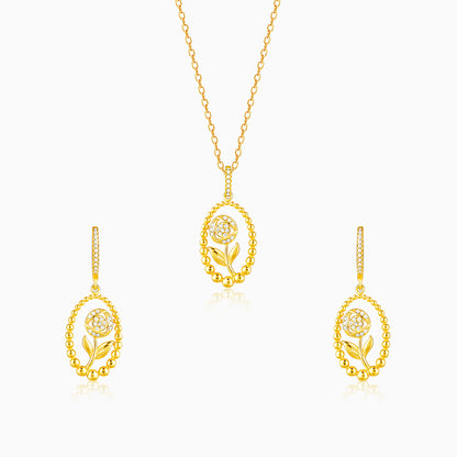 Golden Rosy Romance Set of Two