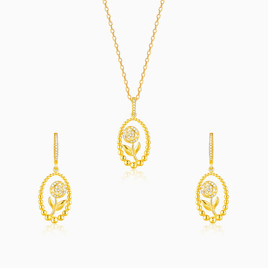 Golden Rosy Romance Set of Two