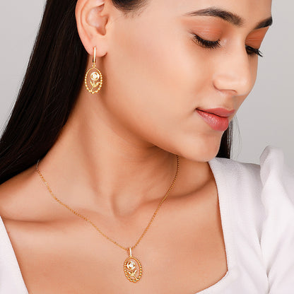 Golden Rosy Romance Set of Two