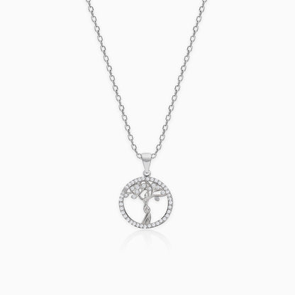 Silver Tree of Life Pendant with Link Chain