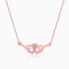 Rose Gold Flying Hearts Necklace