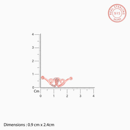 Rose Gold Flying Hearts Necklace