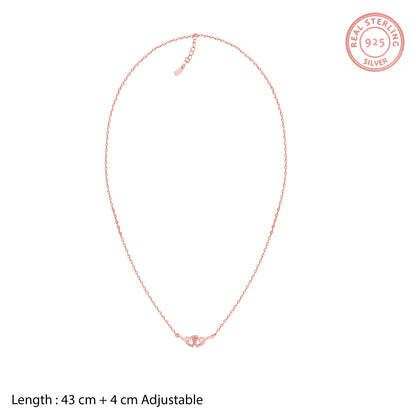 Rose Gold Flying Hearts Necklace