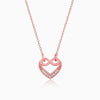 Rose Gold Infinite Love in Heart Necklace