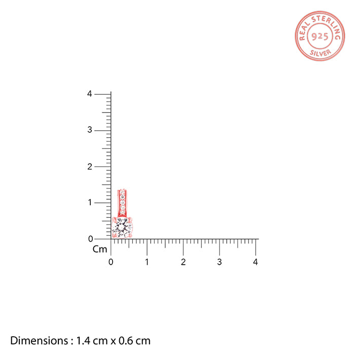 Rose Gold Classic Zircon Shine Pendant with Link Chain - view 5