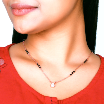 Rose Gold Pear-Shaped Mangalsutra