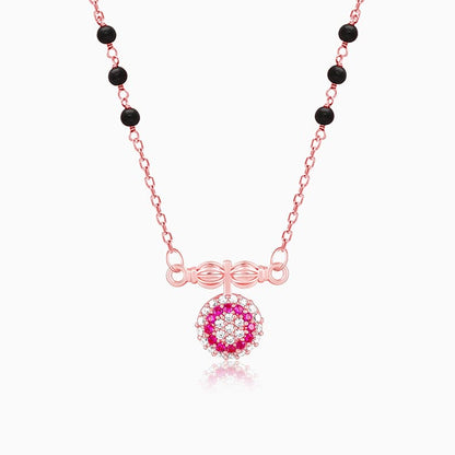 Rose Gold Rosy Red Traditional Mangalsutra