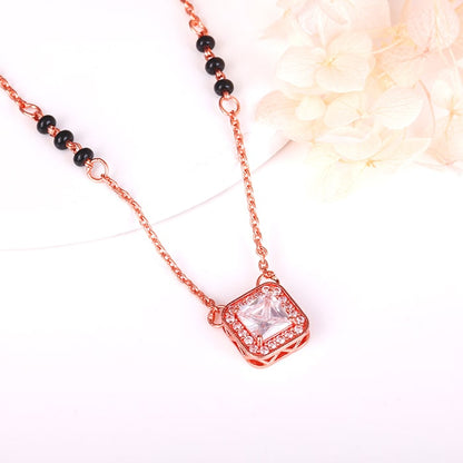 Rose Gold Love Square Mangalsutra