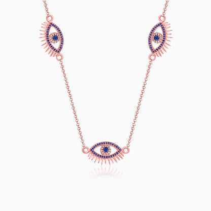 Rose Gold Evil Eye Necklace