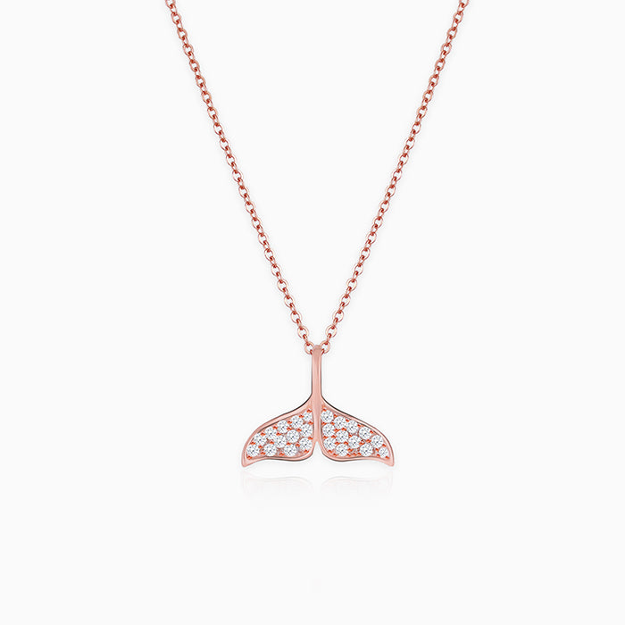 Anushka Sharma Rose Gold Dolphin Tail Necklace with Link Chain - Image 1
