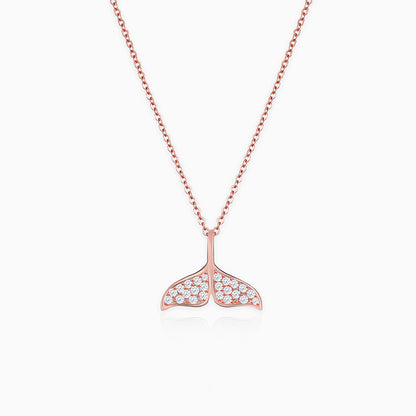 Anushka Sharma Rose Gold Dolphin Tail Necklace with Link Chain