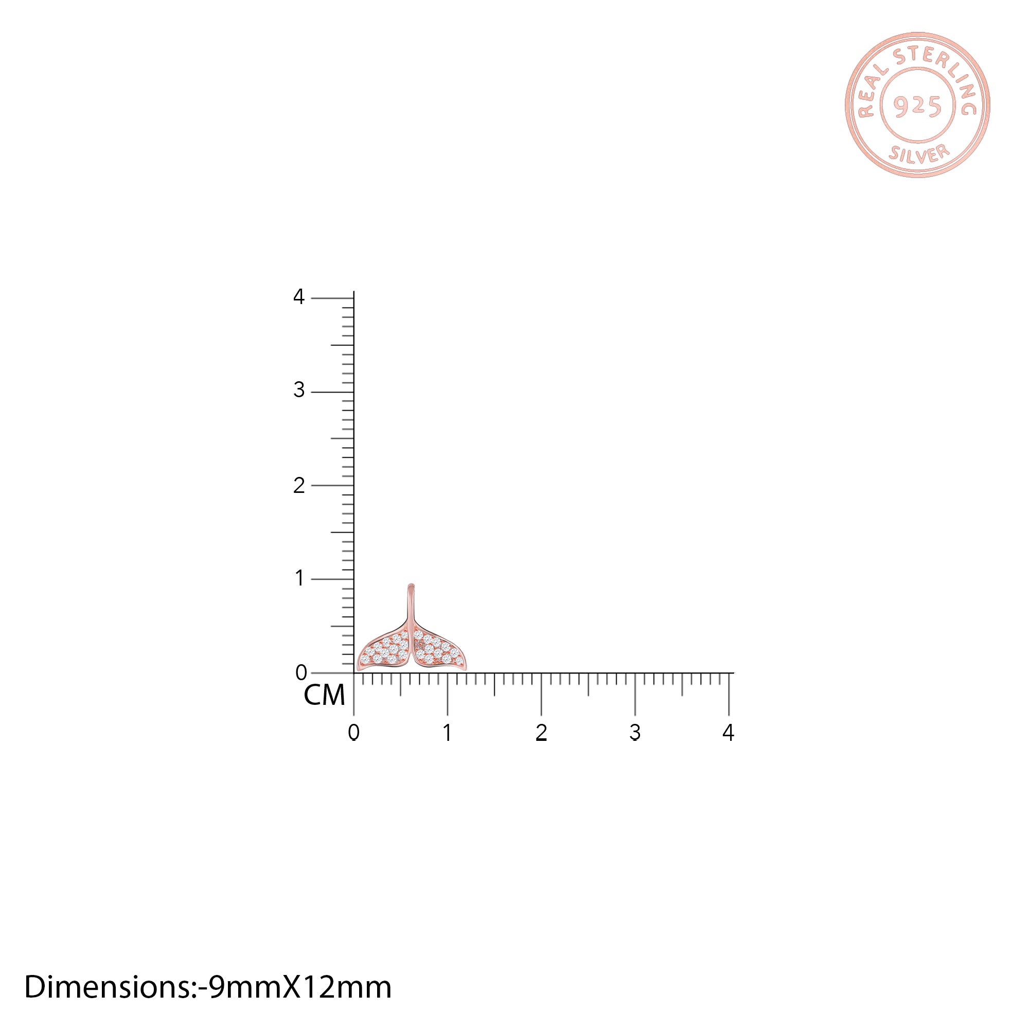 Anushka Sharma Rose Gold Dolphin Tail Necklace with Link Chain - view 4