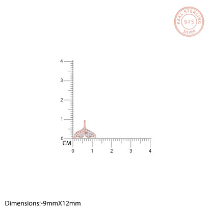 Anushka Sharma Rose Gold Dolphin Tail Necklace with Link Chain