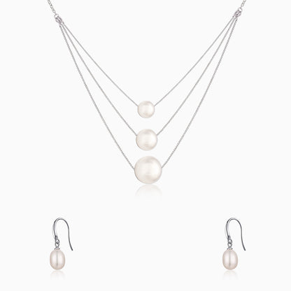 Silver Pearly Affair Set