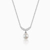 Silver Minimal Pearl Necklace