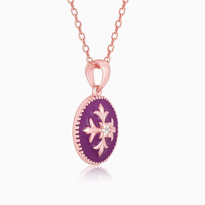 Rose Gold St. Peter's Basilica Art Pendant with Link Chain