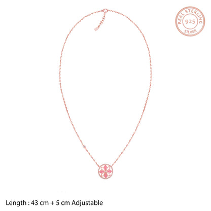 Rose Gold Mughal Architecture Pendant with Link Chain