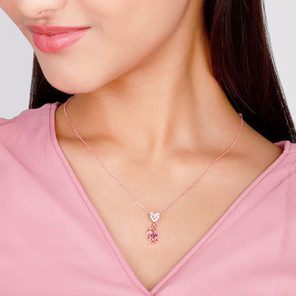 Rose Gold Beary Love Necklace