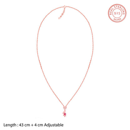 Rose Gold Beary Love Necklace