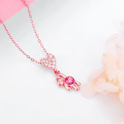 Rose Gold Beary Love Necklace